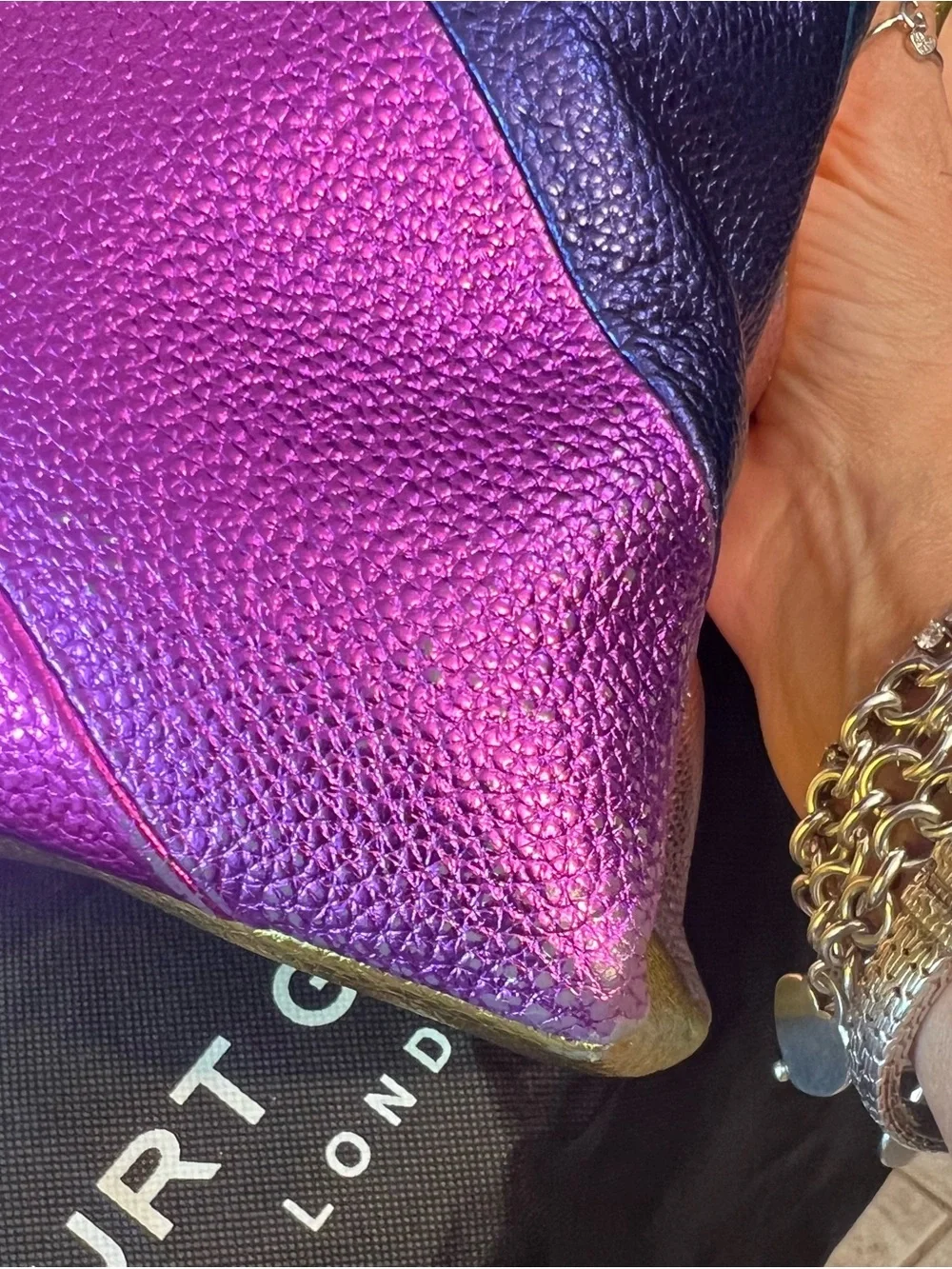 💜KURT GEIGER LONDON XXL LEATHER KENSINGTON BAG💜NWT